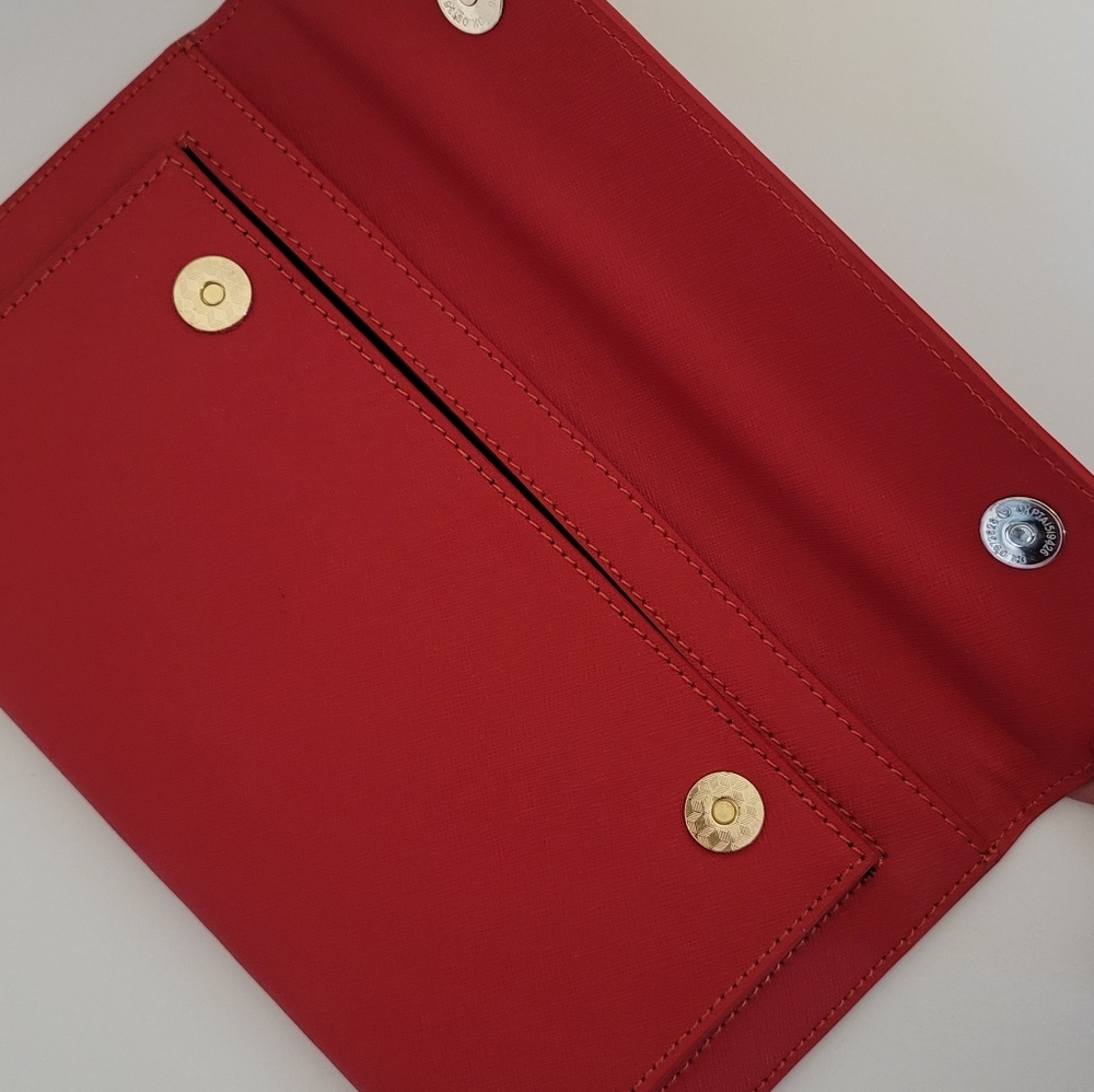 Susu red leather clutch - new